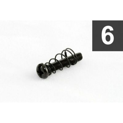 Allparts ( オールパーツ )<br> GS-3324-003 Pack of 6 Black Metric Bridge Length Screws [7533]