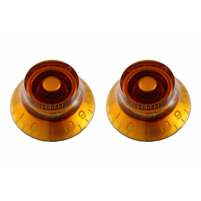 Allparts PK-0140-L22 Left-handed Vintage Style Amber Bell Knobs [5107]の商品画像1