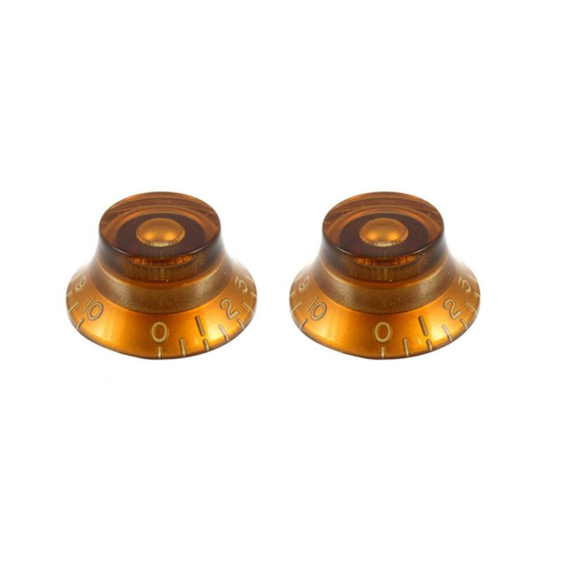 Allparts PK-0140-022 Vintage Style Amber Bell Knobs [5009]の商品画像1