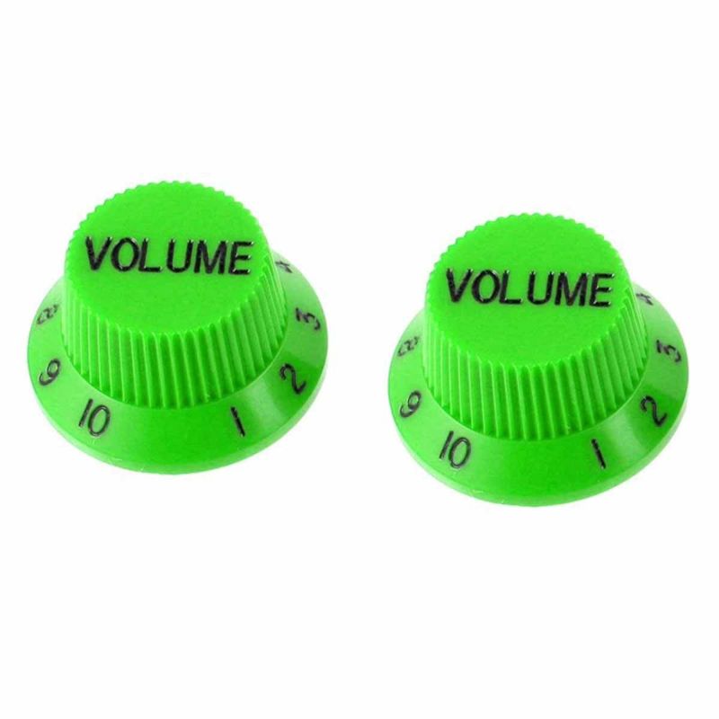Allparts PK-0154-029 Set of 2 Green Volume Knobs [5037]の商品画像1