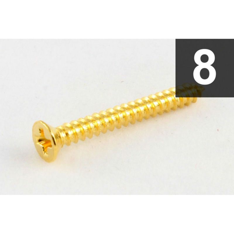 Allparts GS-0008-002 Pack of 8 Gold Humbucking Ring Screws [7564]の商品画像1