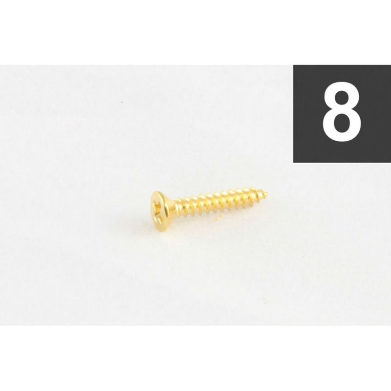 Allparts GS-3397-002 Pack of 8 Gold Short Humbucking Ring Screws [7560]の商品画像1