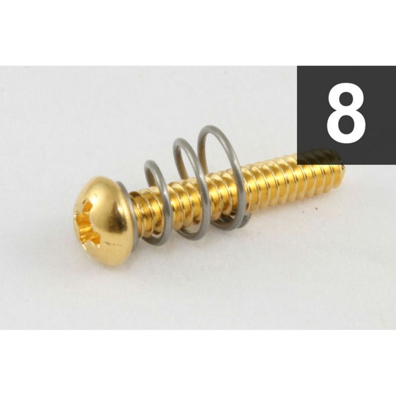 Allparts GS-0007-002 Pack of 8 Gold Single Coil Pickup Screws [7542]の商品画像1