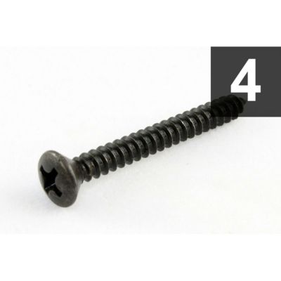 Allparts ( オールパーツ )<br> GS-0003-003 Pack of 4 Black Strap Button Screws [7527]