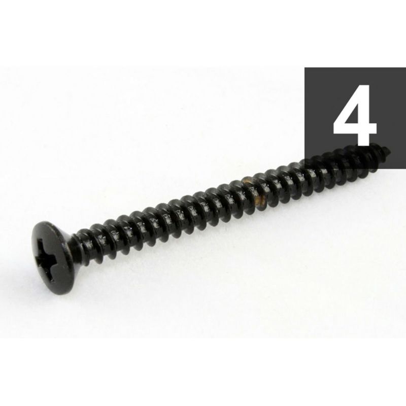 Allparts GS-0005-003 Pack of 4 Black Neckplate Screws [7515]の商品画像1