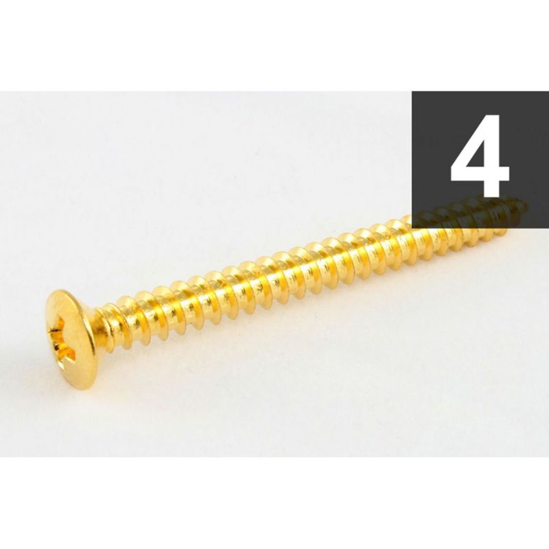 Allparts GS-0005-002 Pack of 4 Gold Neckplate Screws [7514]の商品画像1