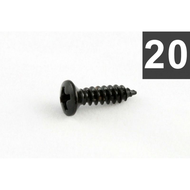 Allparts GS-0050-003 Pack of 20 Black Gibson Size Pickguard Screws [7510]の商品画像1