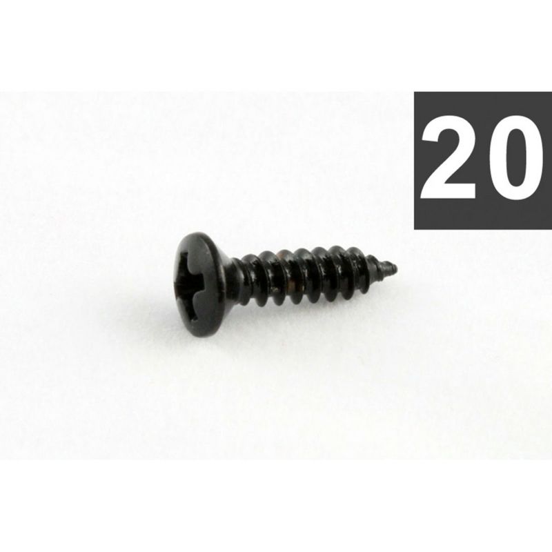 Allparts GS-0001-M03 Pack of 20 Black Pickguard Screws [7506]の商品画像1