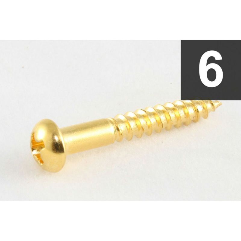 Allparts GS-0013-002 Pack of 6 Gold Tremolo Mounting Screws [7520]の商品画像1
