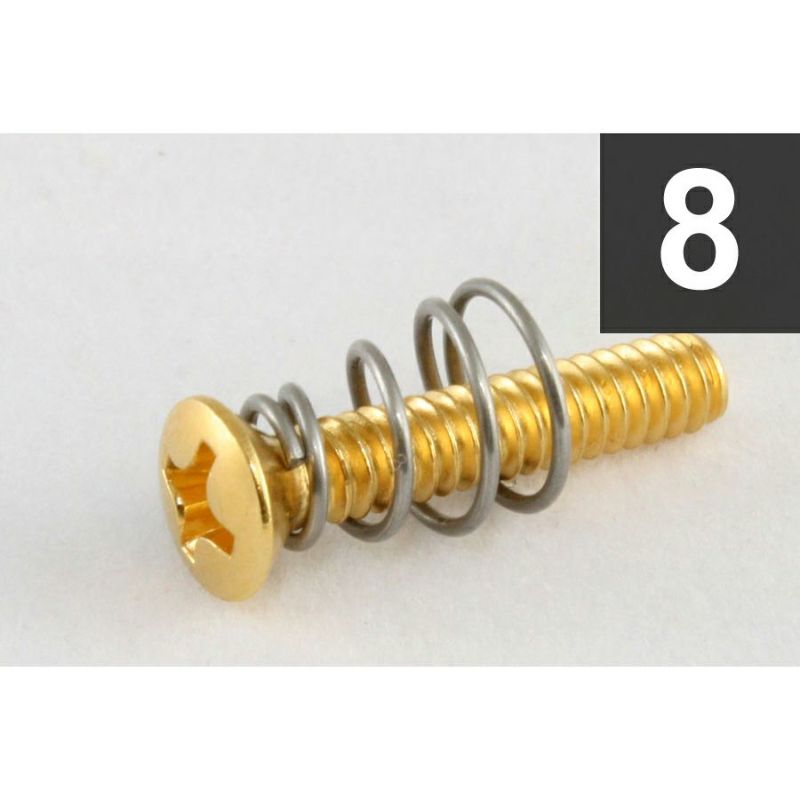 Allparts GS-0064-002 Pack of 8 Gold Pickup Mounting Screws [7545]の商品画像1