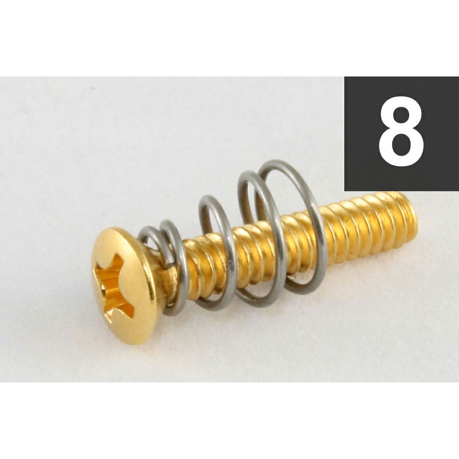 Allparts GS-0064-002 Pack of 8 Gold Pickup Mounting Screws [7545]の商品画像1