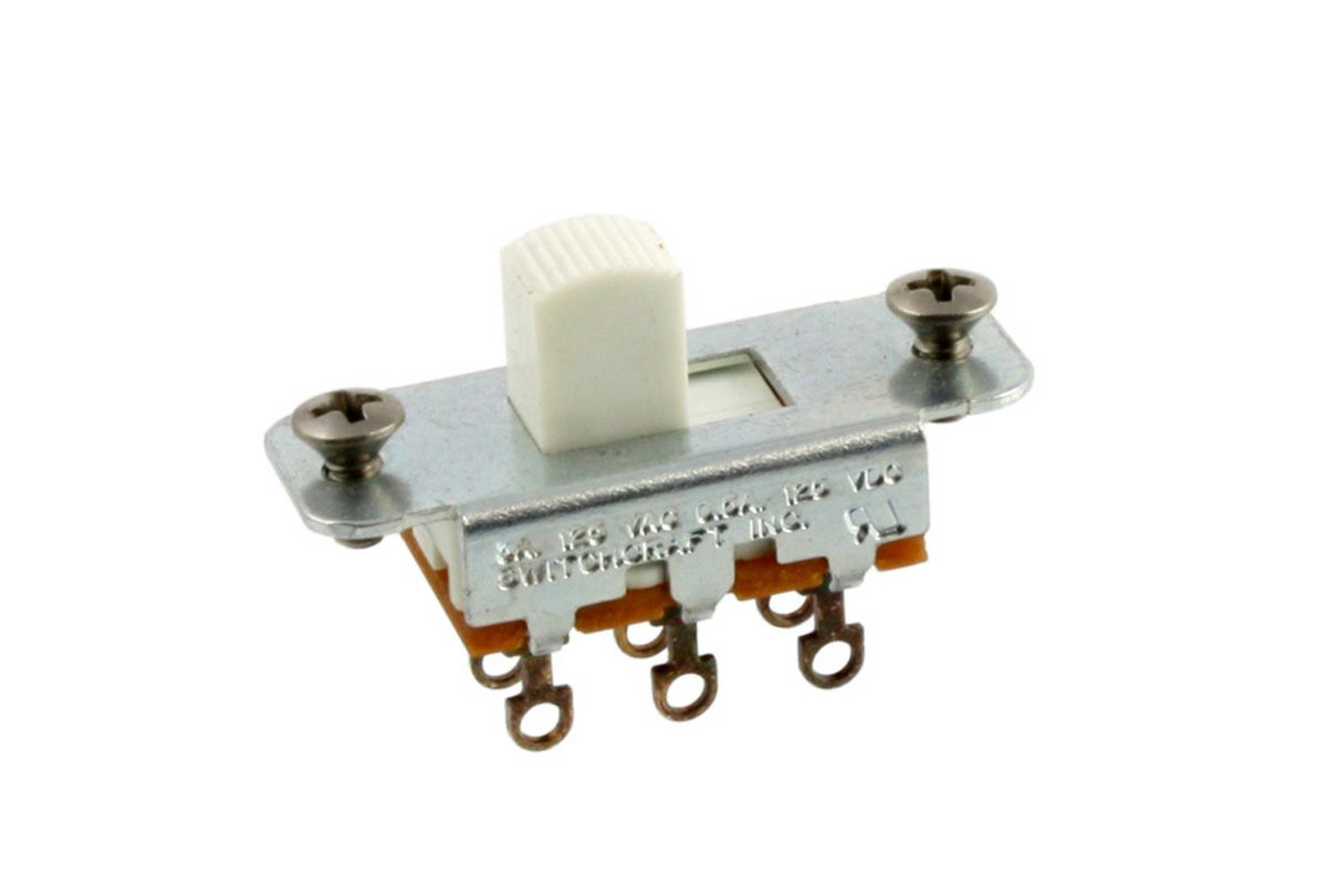 Allparts EP-0260-025 Switchcraft White On-On Slide Switch [1009]の商品画像1