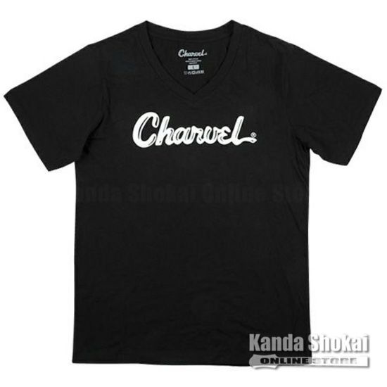 Charvel Toothpaste Logo Ladies T-Shirt, Black, Smallの商品画像1