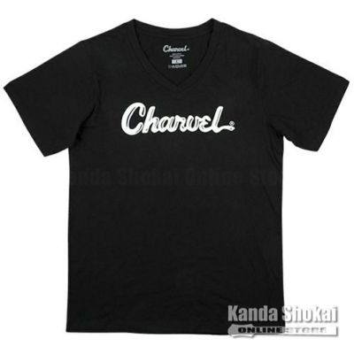 [Outlet] Charvel ( シャーベル )<br> Toothpaste Logo Ladies T-Shirt, Black, Small
