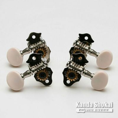 Grover ( グローバー )<br> Ukulele Peg 9, Nickel White Button