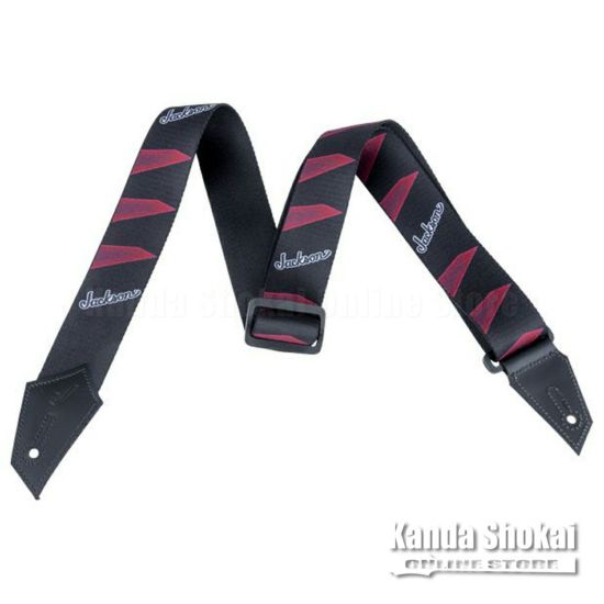 Jackson Strap with Headstock Pattern, Black / Redの商品画像1