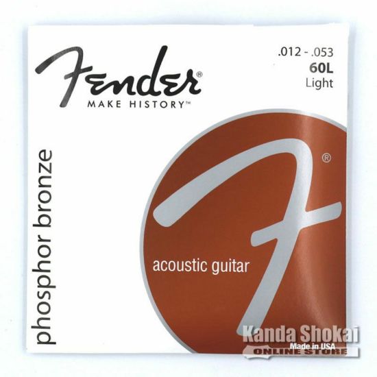 [Outlet] Fender Phosphor Bronze Acoustic Guitar Strings, 60L (.012-.053)の商品画像1