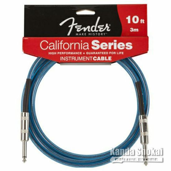 [Outlet] Fender California Instrument Cable, 10ft, Lake Placid Blueの商品画像1