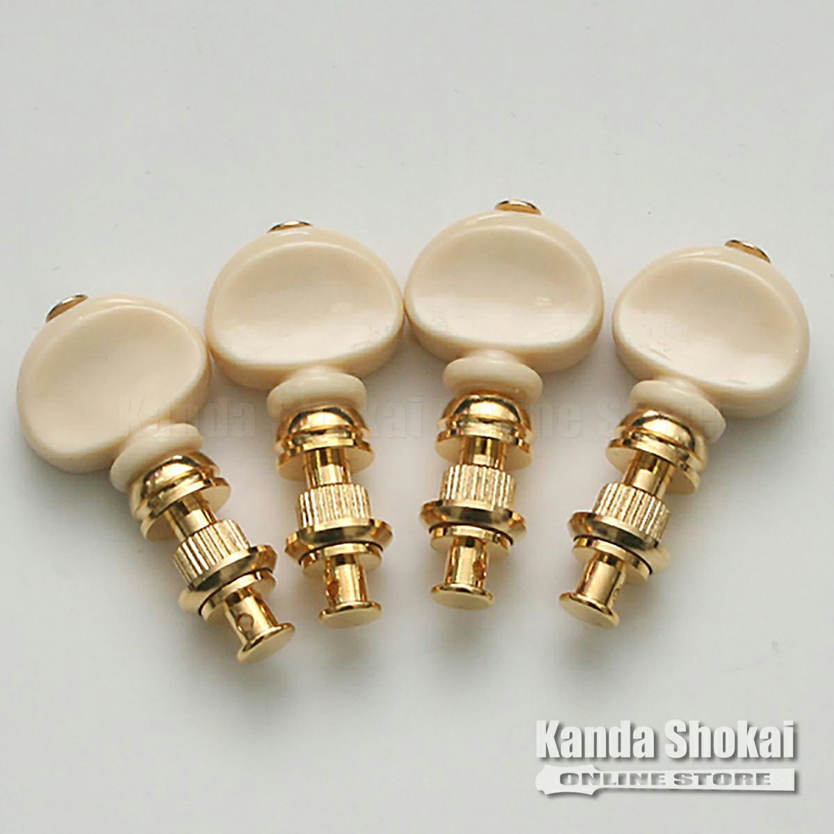 Grover Ukulele Peg 4, Gold White Buttonの商品画像1