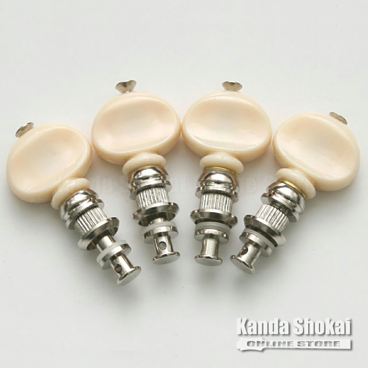 Grover Ukulele Peg 4, Nickel White Buttonの商品画像1