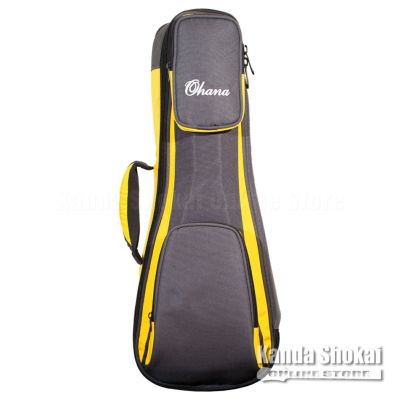 Ohana Ukuleles ( オハナウクレレ )<br> DSC-21, Soprano Soft Case, Yellow/Black