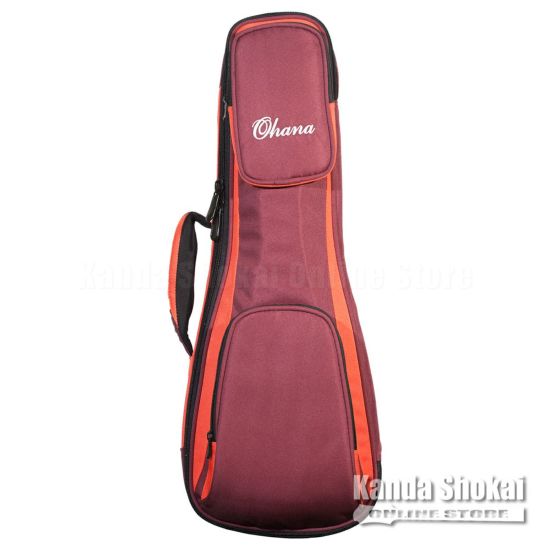 Ohana DSC-21 OR Deluxe Soft Case, Soprano, 30/60mm Padding(Orange/Burgandy) の商品画像1