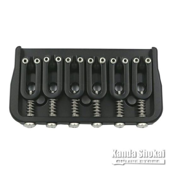 Hipshot 6 String Fixed Guitar Bridge, Black, 0.125の商品画像1