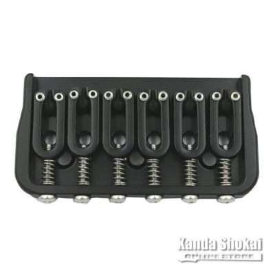 Hipshot ( ヒップショット )<br> 6 String Fixed Guitar Bridge, Black, 0.125