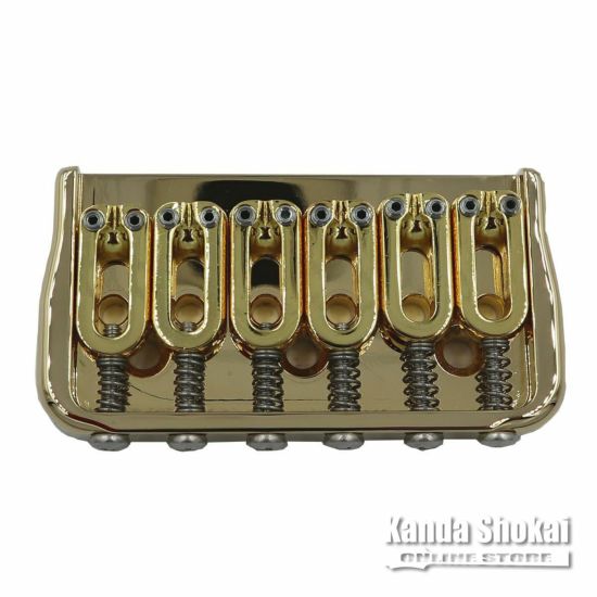 Hipshot 6 String Fixed Guitar Bridge, Gold, 0.175の商品画像1