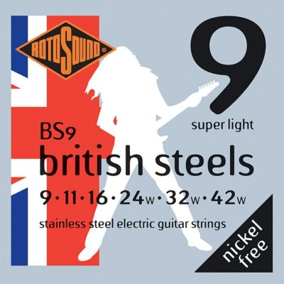 Rotosound ( ロトサウンド )<br> British Steels Super Light Stainless Steel, BS9 (.009-.042)