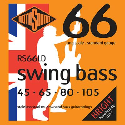 Rotosound ( ロトサウンド )<br> Swing Bass 66 Standard Stainless Steel Roundwound, RS66LD (.045-.105)