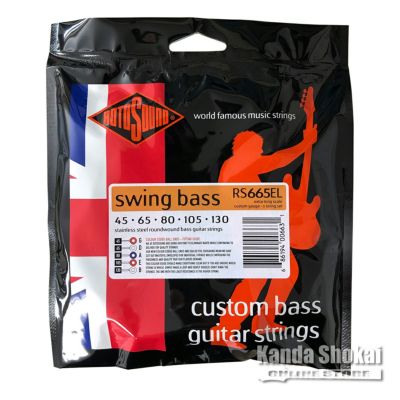Rotosound ( ロトサウンド )<br> Swing Bass 66 Extra Long Custom 5-Strings Set Stainless Steel Roundwound, RS665EL (.045-.130)