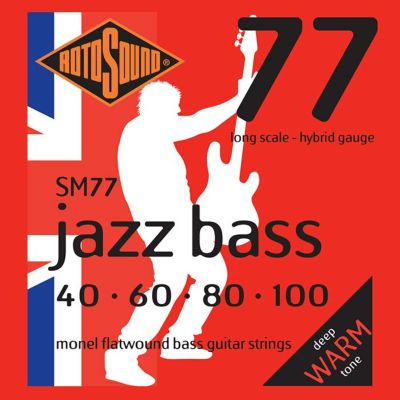 Rotosound ( ロトサウンド )<br> Jazz Bass 77 Hybrid Monel Flatwound, SM77 (.040-.100)