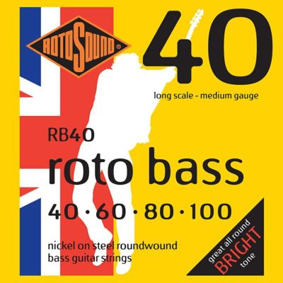 Rotosound ( ロトサウンド )<br> Roto Bass Medium Nickel on Steel Roundwound, RB40 (.040-.100)