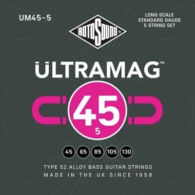 Rotosound ( ロトサウンド )<br> Ultramag Standard 5-Strings Set Type 52 Alloy, UM45-5 (.045-.130)