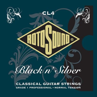 Rotosound ( ロトサウンド )<br> Superia Classical Silver Plated Copper on a Nylon Core & Rectified Black Nylon, CL4