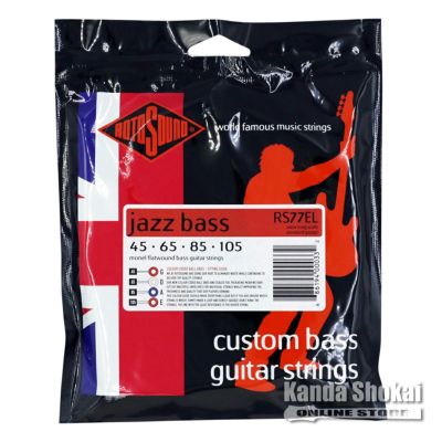 Rotosound ( ロトサウンド )<br> Jazz Bass 77 Extra Long Monel Flatwound, RS77EL (.045-.105)