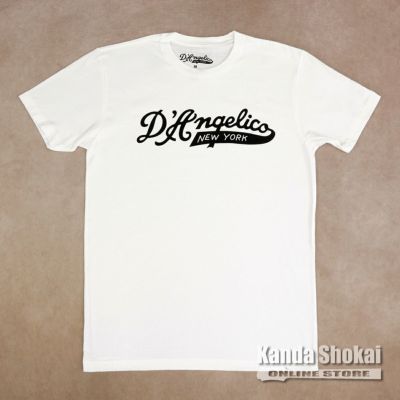D'Angelico ( ディアンジェリコ )<br> Classic Logo T-Shirt, White, Extra Large