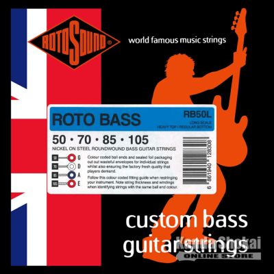 Rotosound ( ロトサウンド )<br> Roto Bass Custom Gauge Nickel Roundwound, RB50L (.50-.105)