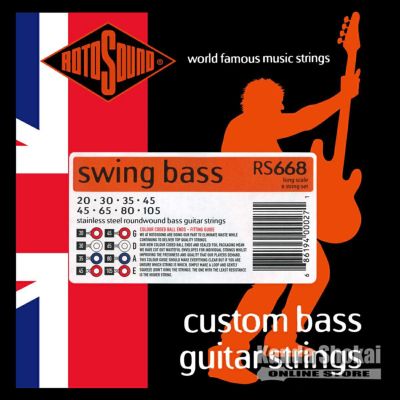 Rotosound ( ロトサウンド )<br> Swing Bass 66 Standard 8-Strings Set Stainless Steel Roundwound, RS668 (.020-.105)