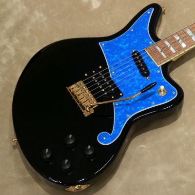 D'Angelico ( ディアンジェリコ )<br> Deluxe Bedford Black with Blue Pearl Pickguard and Tremolo [S/N: W1803569]