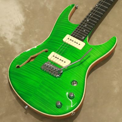 Valenti Guitars ( ヴァレンティーギター )<br> Nebula Carved Semihollow, Green [S/N: #07]