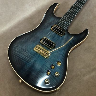 Valenti Guitars ( ヴァレンティーギター )<br> Nebula Carved, Ocean Blue(Dark Burst)
