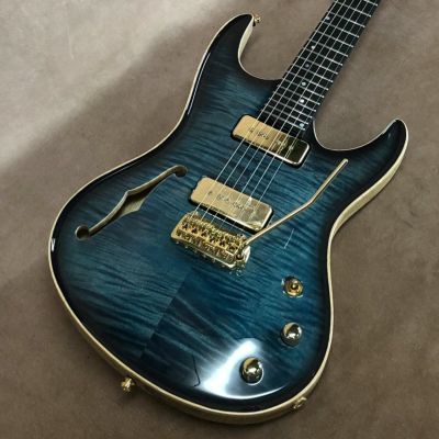 Valenti Guitars ( ヴァレンティーギター )<br> Nebula Carved Semihollow, Ocean Blue(dark burst) [S/N: #01]