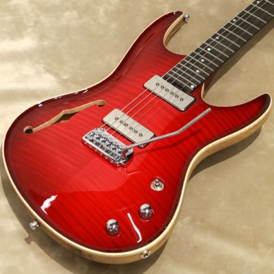Valenti Guitars ( ヴァレンティーギター )<br> Nebula Carved Semihollow, Trans Red Burst [S/N: 06]