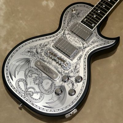 Zemaitis ( ゼマイティス )<br> MFG-AC-24 Dragon & Heart, Black [S/N: JG A24160]