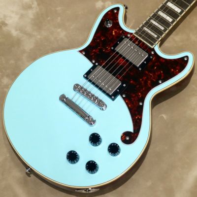 D'Angelico ( ディアンジェリコ )<br>  Premier Brighton, Sky Blue Top, Natural Mahogany Back and Side [S/N: KP225093]