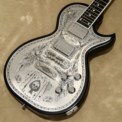 Zemaitis ( ゼマイティス )<br> MFG-AC-24 Aces & Eights, Black [S/N: JG A24168]