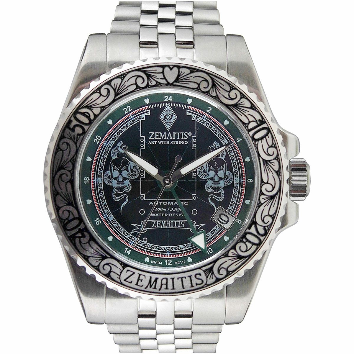 Zemaitis ( ゼマイティス ) Watch ZWDF24SS, (スカル＆スネーク 