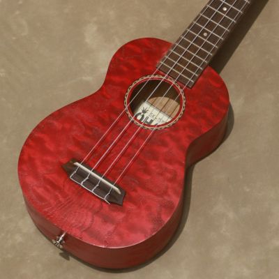 Ohana Ukuleles ( オハナウクレレ )<br> SK-15W, Laminate Series, Colored Soprano, Red with Strap Pin
